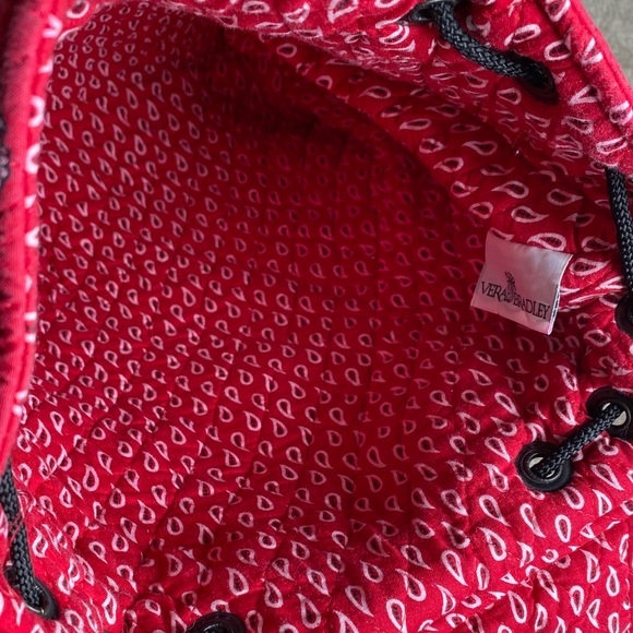 Vera Bradley Floral Quilted Red Backpack 14” X 12” - Picture 4 of 4